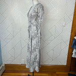 Reformation ‎ Jaz Python Snake Print Wrap Midi Dress Gray Size Small Photo 5