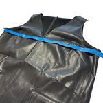 Eloquii Black Faux Vegan Leather Jumper Mini Dress Plus Size 22W 3X Winter Edgy Photo 13