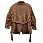 wilson's leather Retro‎  Women's Jacket Brown Genuine Leather Belted Blazer Size L Photo 2