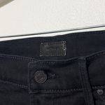 Mother High Waisted Smokin' Double Micro Fray Skirt in Pitch Black Denim Size 29 Photo 2