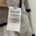 Reformation Paloma Cropped Cashmere Gray Stripe Sweater XS Photo 4