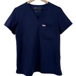 FIGS Catarina One-Pocket Scrub Top Shirt Navy Blue Women XS V-Neck Nurse FW1000 Photo 0