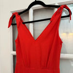 Betsey Johnson Orange Crepe Georgette Midi Dress Pinup Rockabilly Size 2 XS Photo 5