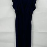 Hutch Jumpsuit Women XS Navy Blue Zia Wide Leg Crop Flutter Shoulder NO BELT Photo 1