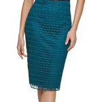 Guess Women's V-Neck Textured Tank Dress - Teal Photo 0