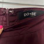 DO+BE Side Tie High Waisted Pants in Burgundy Wine Photo 3