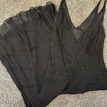 Silk Beaded Sheer Dress Black Photo 0