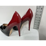Womans Merumote Slipon Stiletto Platform Pumps Black Maroon 9 Red Photo 3