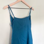 BCBGeneration NWT Linen Wrap Sheath Dress Spaghetti Straps Electric Blue Small Photo 5