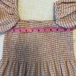 Revolve  x O.P.T. Athena Smocked Pink Gingham Ruffle Sleeve Midi Dress Size S Photo 10