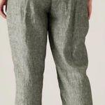 Athleta Voyager Green Linen Pants Pockets Women’s Size 14 Photo 1
