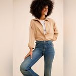 Free People We The Free Sabine Slim Straight Jean 27 Hibernate/Med Wash $128 NWT Photo 3