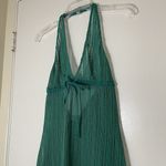 Lovers + Friends Revolve Sarai Maxi Dress green crochet sheer halter neck Small Photo 3