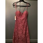 Anthropologie BHLDN Emma Sweetheart Sleeveless Lace Long Gown Front Slit Wine 12 Photo 14