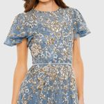 Mac Duggal 5717 Blue Embellished Butterfly Sleeve High Neck Gown Blue 10 Photo 3