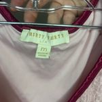 Elegant Mauve Lace Short Sleeve Top Pink Size M Photo 2