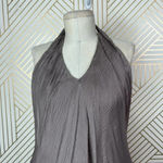 Black Halo  Satin Top Halter Mini‎ Bodycon Dress Taupe Mauve Size 2 Photo 1