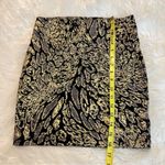 Decree  Tight Mini Skirt Size Medium Metallic Gold Black Gray  Party New Year’s Photo 7