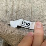 Find Beige Elastic Waist Jogger Sweatpants S Photo 5