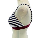 Old Navy Bralette Swim Bikini Navy Burgundy Stripe Womens XXL Photo 3