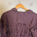 Free People Ophelia Corset Button Down Cropped Purple Stripe Size Small Grunge Photo 7