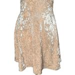 Double Crazy Juniors Light Pink Crushed Velvet Spaghetti Strap Tie Back Dress L Size undefined Photo 2