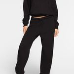 SKIMS  Black Cotton Fleece Joggers S Photo 2