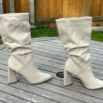 DV DOLCE VITA Women's Wandah Slouch Dress tall Boots Ivory White size 6 Photo 0