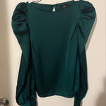 Lulus  Teal Puff Sleeve Blouse Photo 0