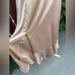 Show Me Your Mumu Champagne Ruffle Midi Dress Luxe Satin Women’s Size Medium Photo 2