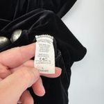 NIKIBIKI Vintage Y2K  Velvet Jacket Juniors Large Black Whimsigoth Silver Buttons Photo 9