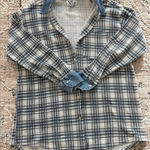 NY Jeans Vtg  Plaid Denim‎ Button Down Jacket Size Small 90s 80s Grunge Retro Photo 0