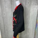 Vintage Bobby bell embroidered cardinal bird holly Christmas sweater med Red Photo 2