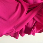 Adrianna Papell Asymmetrical Midi Dress Pink Pleated Womens Size 10 Lined Photo 4