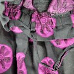 Free People  Leanna Dress Womens M Black‎ Purple Bandeau Summer Boho Empire Photo 5