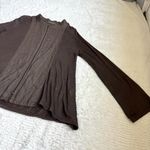 David Valls Lagenlook Linen Zip Front Shirt Cardigan Size M Brown Oversized Size M Photo 11