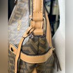 Ellen Tracy  Hobo Shoulder Bag Signature Logo Chocolate Brown Photo 4