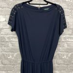 Ralph Lauren Navy Lace Up Jumpsuit Photo 2