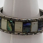 Abalone & Mother of Pearl Inlay Ring (5) Blue Photo 0