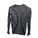 Lululemon  Athletic Long Sleeve Shirt Size 4 Black/Gray Pattern Photo 3