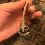 Anthropologie Silver and Clear Stone Earrings Photo 3