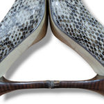 Banana Republic Shoes Size 7 M Leather High Heel Shoes Pumps Stiletto Snake Skin Print Photo 6