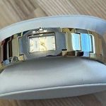 Elgin II Ladies Watch Gold Silver Tone Cuff Bracelet Silver Dial Gorgeous Photo 0