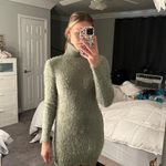 Forever 21 Green fuzzy long sleeve dress Photo 0