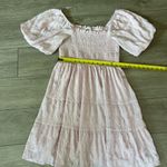 Mittoshop Pink Smocked Sundress with Puff Sleeves Photo 6
