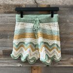 NWT Mystree Crochet Shirt and Short Set Size Small Green Photo 5