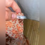 Size 8 Intuition Skirt Orange and brown floral print skirt with pockets cotton. Photo 8