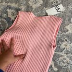 ZARA  Pink Ribbed Knit Crop Top Photo 2