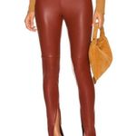 Carlisle NWT ALIX NYC Faux Leather Split Hem Pants Paprika Size S Photo 0