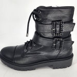Jessica Simpson  Kerina Black Fashion Combat Boots Size 7M Photo 0